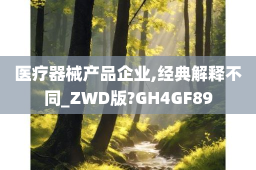 医疗器械产品企业,经典解释不同_ZWD版?GH4GF89