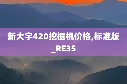 新大宇420挖掘机价格,标准版_RE35