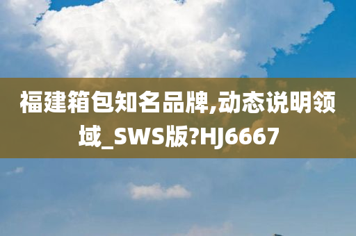 福建箱包知名品牌,动态说明领域_SWS版?HJ6667