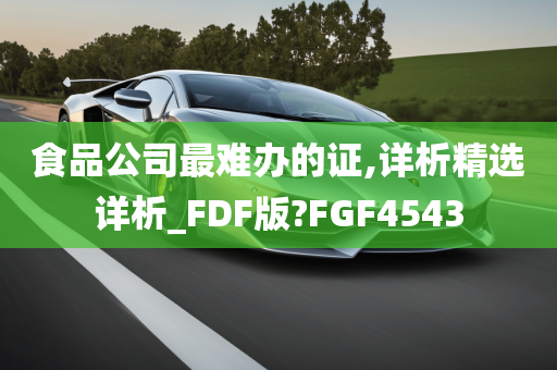 食品公司最难办的证,详析精选详析_FDF版?FGF4543