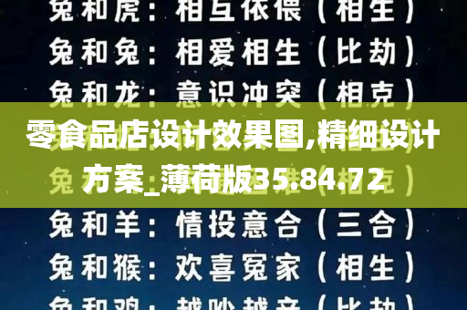 零食品店设计效果图,精细设计方案_薄荷版35.84.72