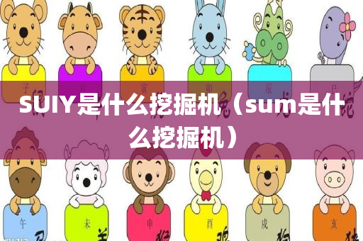 SUIY是什么挖掘机（sum是什么挖掘机）