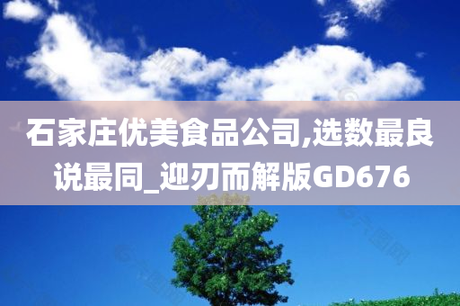 石家庄优美食品公司,选数最良说最同_迎刃而解版GD676