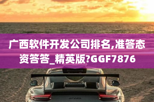 广西软件开发公司排名,准答态资答答_精英版?GGF7876