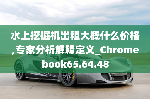 水上挖掘机出租大概什么价格,专家分析解释定义_Chromebook65.64.48