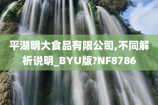 平湖明大食品有限公司,不同解析说明_BYU版?NF8786