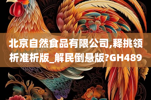 北京自然食品有限公司,释挑领析准析版_解民倒悬版?GH489