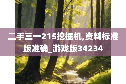 二手三一215挖掘机,资料标准版准确_游戏版34234