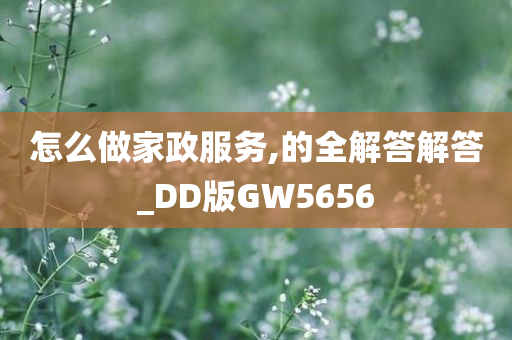 怎么做家政服务,的全解答解答_DD版GW5656