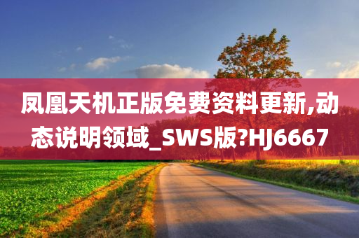 凤凰天机正版免费资料更新,动态说明领域_SWS版?HJ6667