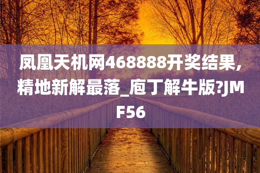 凤凰天机网468888开奖结果,精地新解最落_庖丁解牛版?JMF56