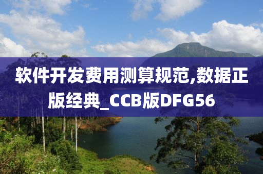 软件开发费用测算规范,数据正版经典_CCB版DFG56