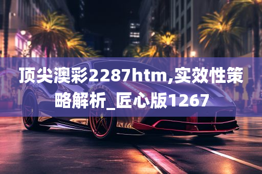 顶尖澳彩2287htm,实效性策略解析_匠心版1267