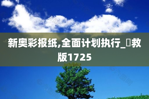 新奥彩报纸,全面计划执行_抍救版1725