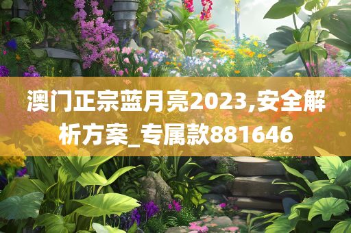 澳门正宗蓝月亮2023,安全解析方案_专属款881646