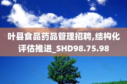 叶县食品药品管理招聘,结构化评估推进_SHD98.75.98