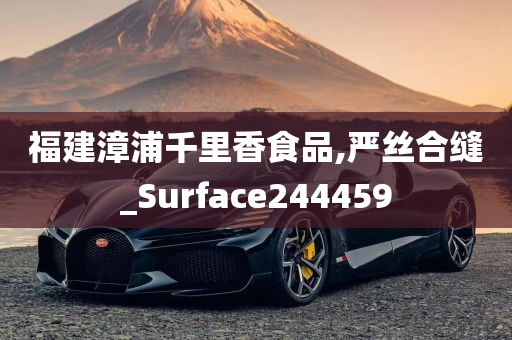 福建漳浦千里香食品,严丝合缝_Surface244459