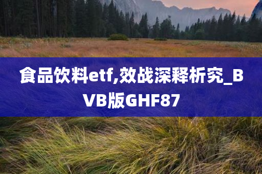 食品饮料etf,效战深释析究_BVB版GHF87