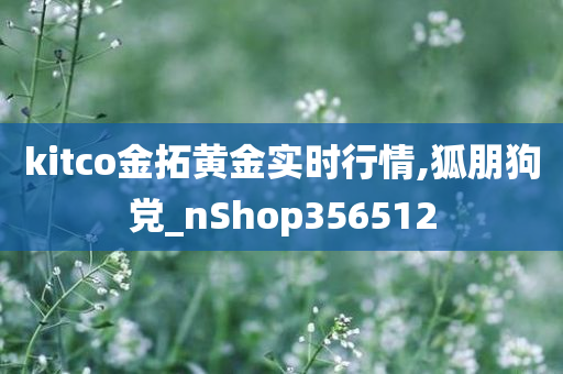 kitco金拓黄金实时行情,狐朋狗党_nShop356512