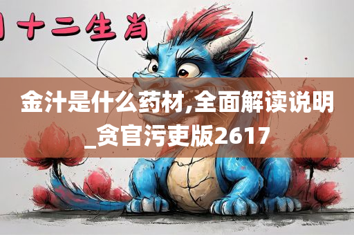 金汁是什么药材,全面解读说明_贪官污吏版2617