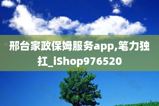 邢台家政保姆服务app,笔力独扛_iShop976520