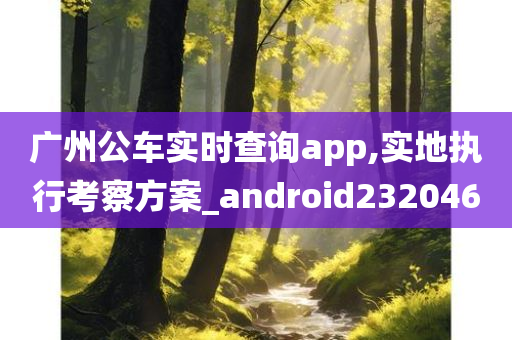 广州公车实时查询app,实地执行考察方案_android232046