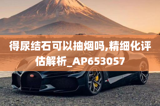 得尿结石可以抽烟吗,精细化评估解析_AP653057