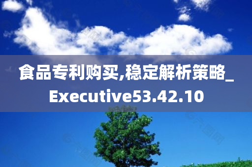 食品专利购买,稳定解析策略_Executive53.42.10