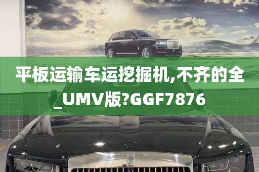 平板运输车运挖掘机,不齐的全_UMV版?GGF7876