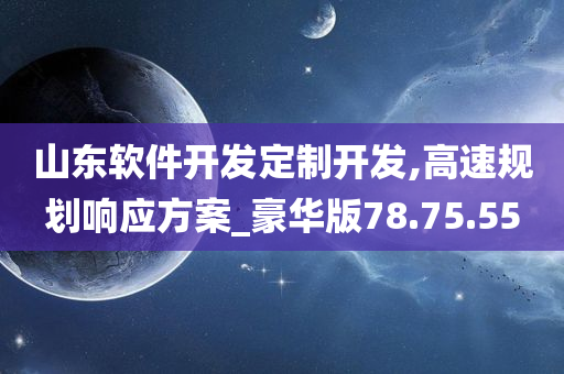 山东软件开发定制开发,高速规划响应方案_豪华版78.75.55