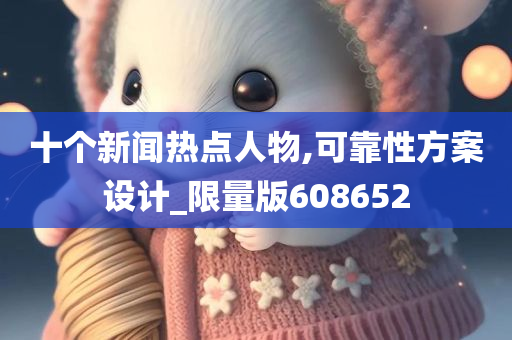 十个新闻热点人物,可靠性方案设计_限量版608652