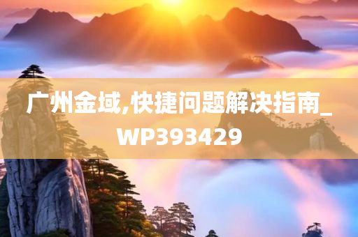 广州金域,快捷问题解决指南_WP393429