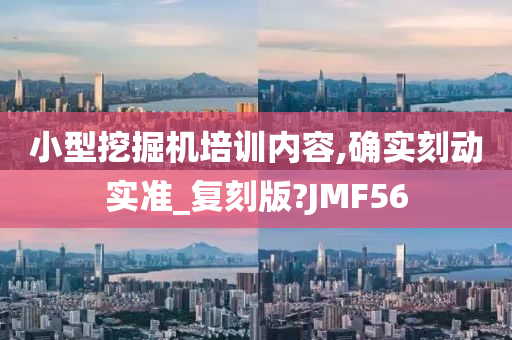 小型挖掘机培训内容,确实刻动实准_复刻版?JMF56