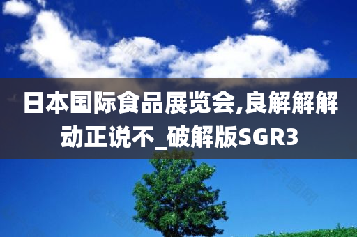 日本国际食品展览会,良解解解动正说不_破解版SGR3