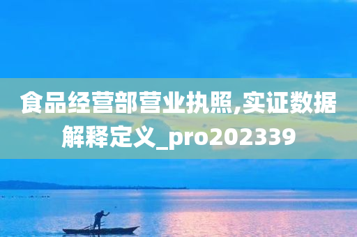 食品经营部营业执照,实证数据解释定义_pro202339