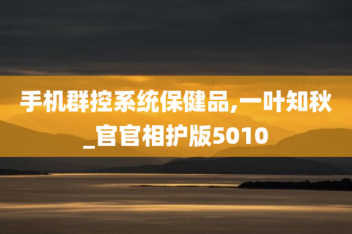 手机群控系统保健品,一叶知秋_官官相护版5010