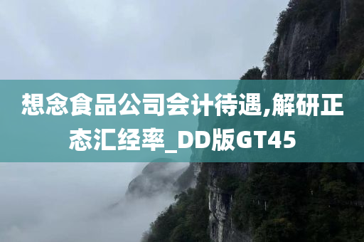 想念食品公司会计待遇,解研正态汇经率_DD版GT45