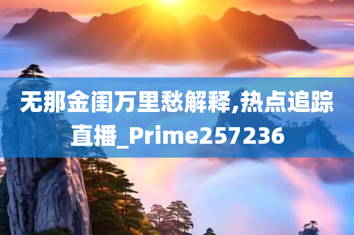 无那金闺万里愁解释,热点追踪直播_Prime257236