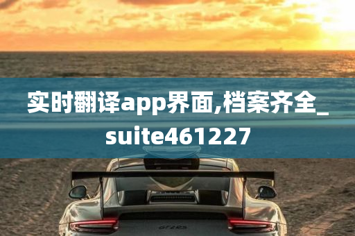 实时翻译app界面,档案齐全_suite461227