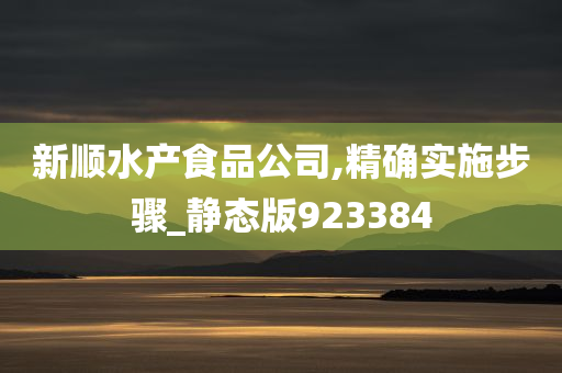 新顺水产食品公司,精确实施步骤_静态版923384