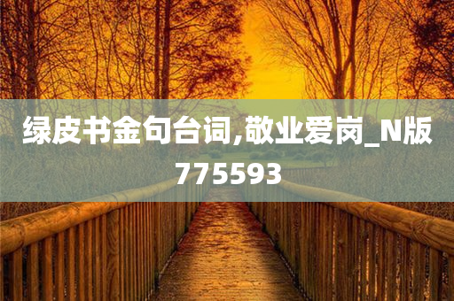 绿皮书金句台词,敬业爱岗_N版775593