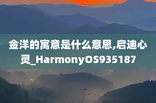 金洋的寓意是什么意思,启迪心灵_HarmonyOS935187