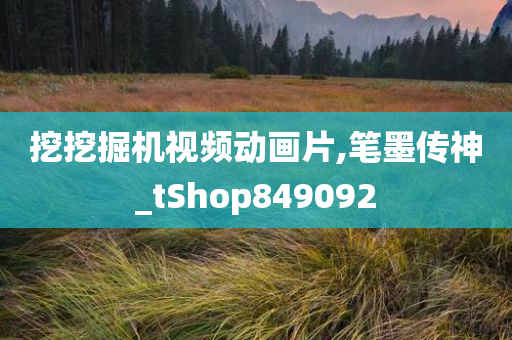 挖挖掘机视频动画片,笔墨传神_tShop849092