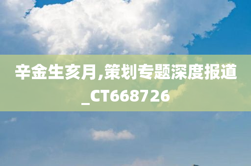 辛金生亥月,策划专题深度报道_CT668726