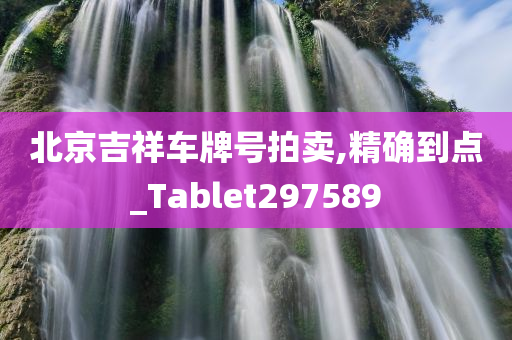 北京吉祥车牌号拍卖,精确到点_Tablet297589