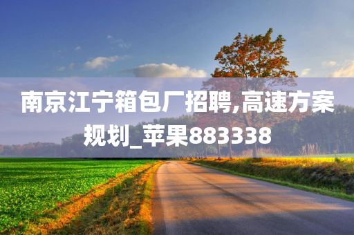 南京江宁箱包厂招聘,高速方案规划_苹果883338