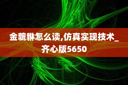 金貔貅怎么读,仿真实现技术_齐心版5650