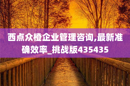 西点众橙企业管理咨询,最新准确效率_挑战版435435