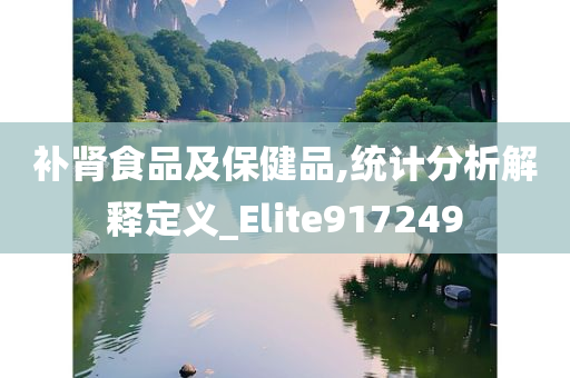 补肾食品及保健品,统计分析解释定义_Elite917249