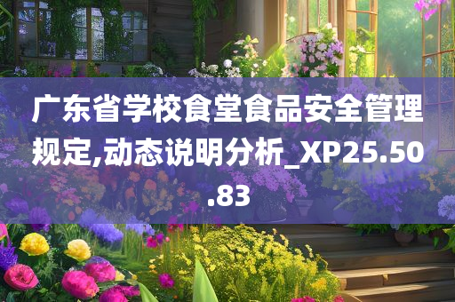 广东省学校食堂食品安全管理规定,动态说明分析_XP25.50.83